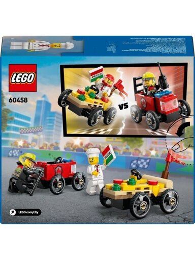LEGO® City Pizza vs. Fire Truck Race Car Pack 60458, 70 vnt.