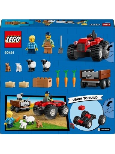 LEGO® City Red Farm Tractor with Trailer & Sheep, 116 vnt.