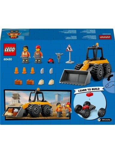 LEGO® City Yellow Construction Wheel Loader 60450, 81 vnt.