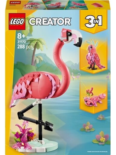 LEGO® Creator 3in1 Laukiniai gyvūnai: rožinis flamingas