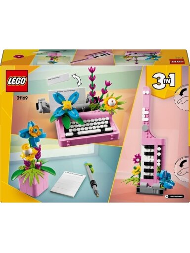 LEGO® Creator Typewriter with Flowers 31169, 363 vnt.