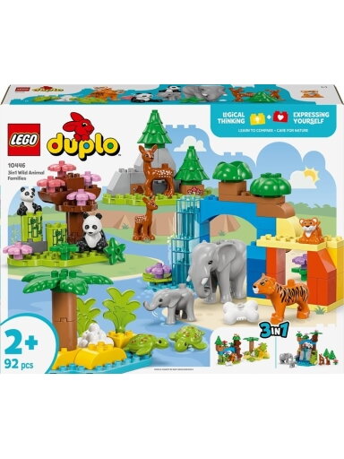 LEGO® Duplo 3in1 Wild Animal Families 10446, 92 vnt.