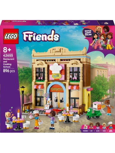 LEGO® Friends Restaurant and Cooking School 42655, 896 vnt.