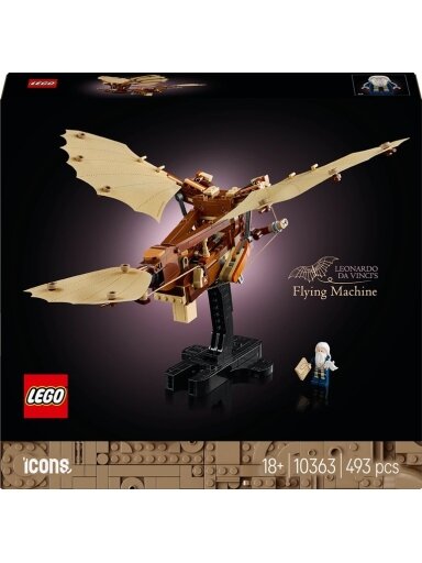 LEGO® Icons Leonardo da Vinčio skraidymo aparatas, 493 vnt.