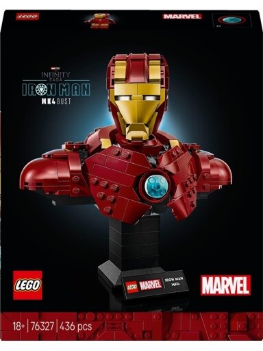 LEGO® Marvel Iron Man MK4 Bust 76327, 436 pcs
