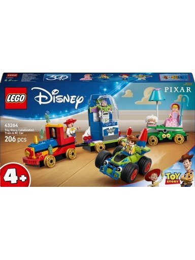 LEGO® „Žaislų istorijos“ šventinis traukinys ir automobilis