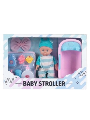 Lėlė - kūdikis Baby Stroller TD168D, 20 cm