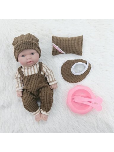 Lėlė - kūdikis su priedais Pure baby 706629W, 25 cm Lėlė - kūdikis su priedais Pure baby 706629W, 25 cm