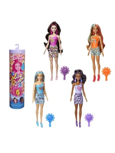 Lėlė su priedais BARBIE COLOR REVEAL HRK06, 29 cm