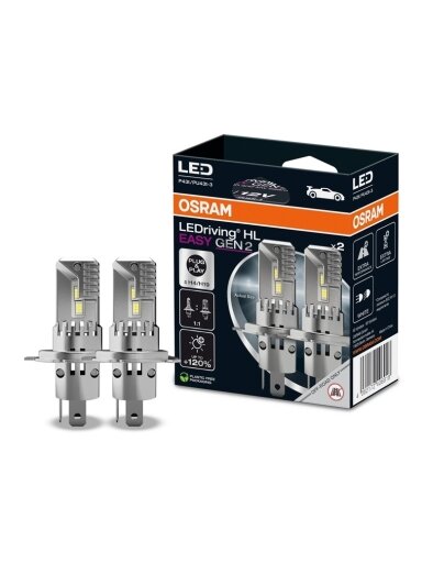 LEMP AUTO LED H4/H19 12V1400/1800LM 2VNT