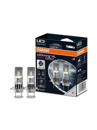 LEMP AUTO LED H7/H18 12V2000LM6000K 2VNT