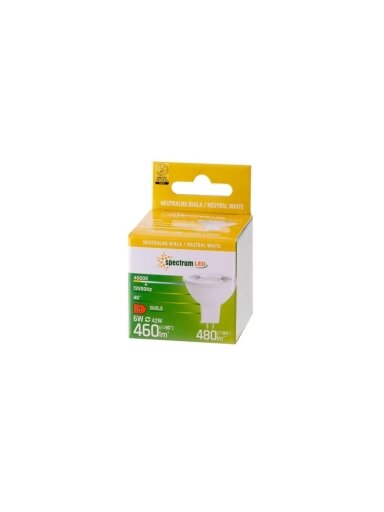 LEMPA LED GU5.3 MR16 12V 4000K 450LM 38°
