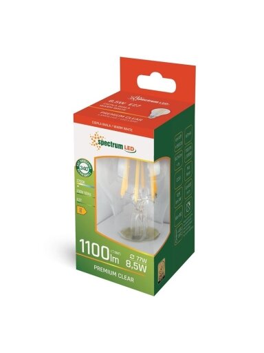 LEMPUTĖ LED E27 A60 8.5W 2700K 1100LM FL