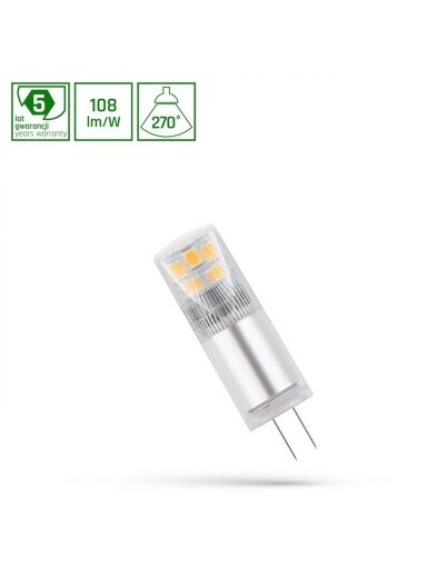 Lemputė LED Spectrum G4, 2.5W, 270LM, 3000K