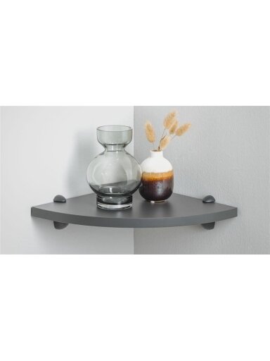 Lentyna DOLLE LITE CORNER, antracito, 30×30×1,9 cm