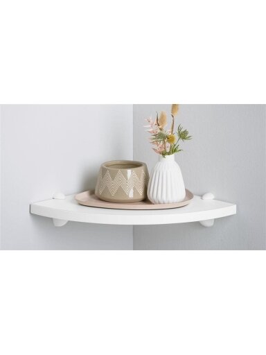 Lentyna DOLLE LITE CORNER, balta, 30×30×1,9 cm