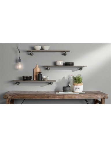 Lentyna DOLLE VINTAGE, pilka, 80×25×1,8 cm