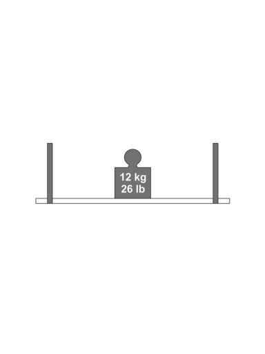 Lentynos laikiklis Dolle Loop, 240x250 mm, ruda, 2 vnt.