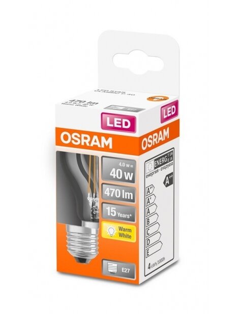 LED lemputė OSRAM, P45, E27, 4 W, 470 lm, 2700 K 1 LED lemputė OSRAM, P45, E27, 4 W, 470 lm, 2700 K 1