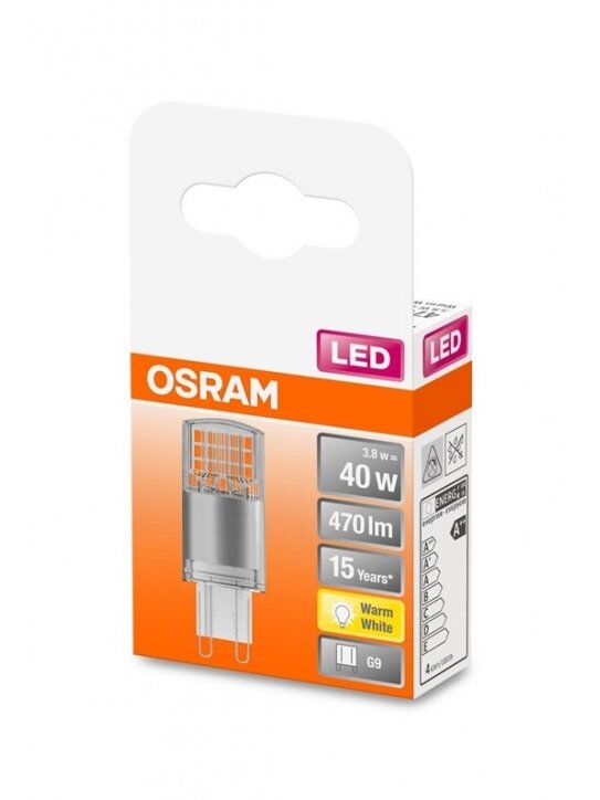 LED lempa Osram T20, G9, 3.8W, 2700K, 470lm, skaidri 1 LED lempa Osram T20, G9, 3.8W, 2700K, 470lm, skaidri 1