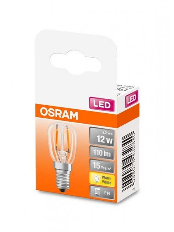 LED lemputė Osram Filamentinė, T26, 2.2W, E14, 2700K, 110lm 1