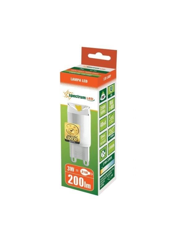 LED lemputė Spectrum G9 T5 2.5W 3000K 190LM 17KH 2