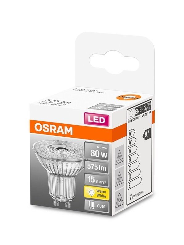 LED lemputė Osram PAR16 36°, 6.5W, GU10, 2700K, 575lm 2