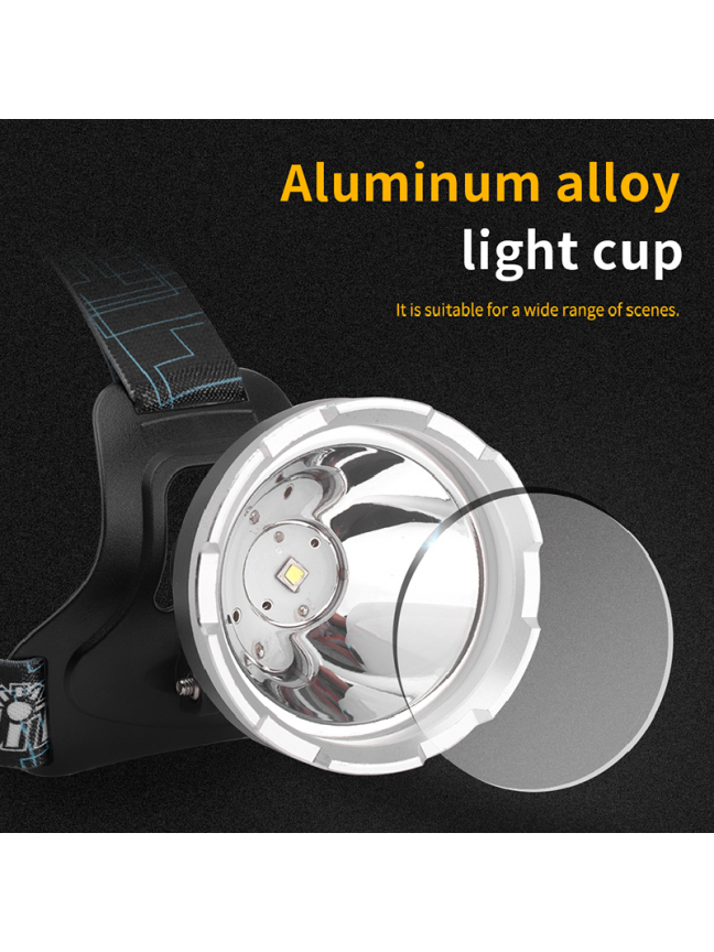 LED Galvos Žibintas BORUiT YHX-1030, su SOS švilpuku 4 LED Galvos Žibintas BORUiT YHX-1030, su SOS švilpuku 4