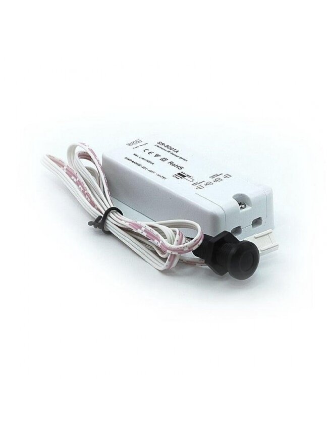 LED juostų jutiklinis jungiklis 12-36V 8A SR-8001A-DC 2 LED juostų jutiklinis jungiklis 12-36V 8A SR-8001A-DC 2