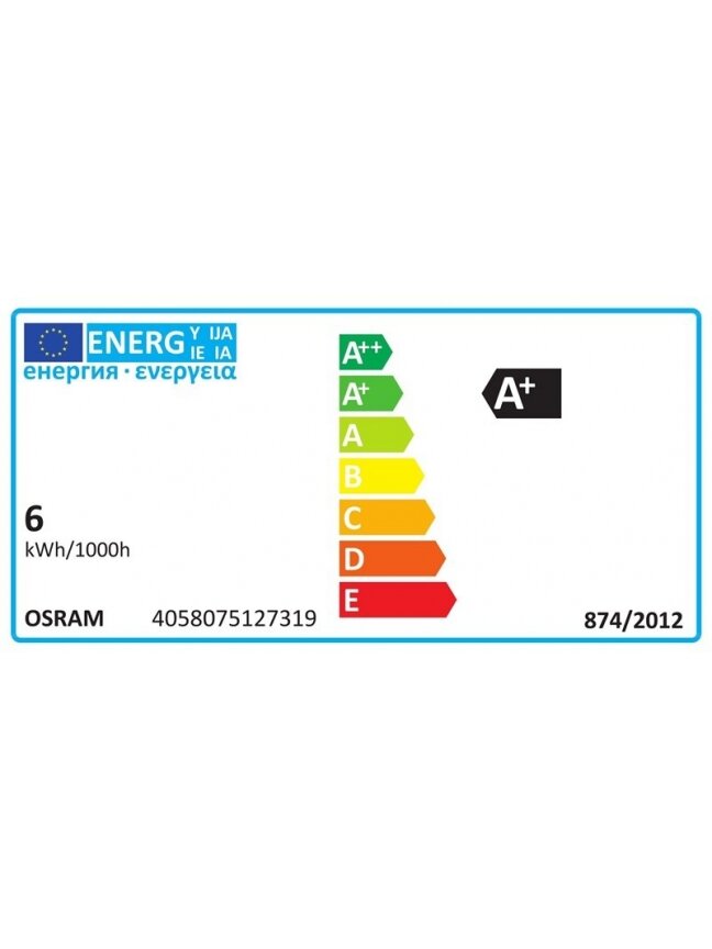LED lemputė OSRAM, A60, E27, 5,5 W, 470 lm, 2700 K 2 LED lemputė OSRAM, A60, E27, 5,5 W, 470 lm, 2700 K 2