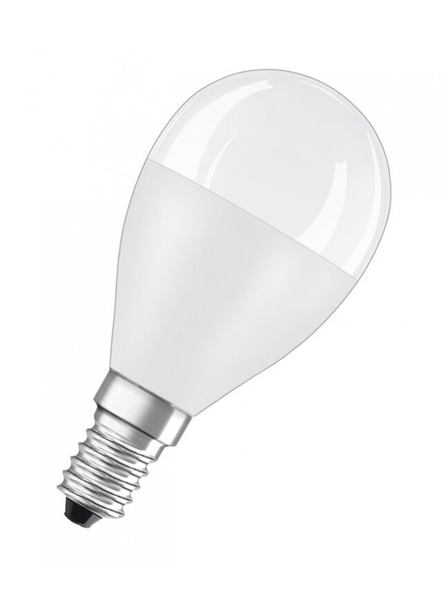 LED lemputė Osram P45, 7.5W, E14, 2700K, 806lm, matinė LED lemputė Osram P45, 7.5W, E14, 2700K, 806lm, matinė