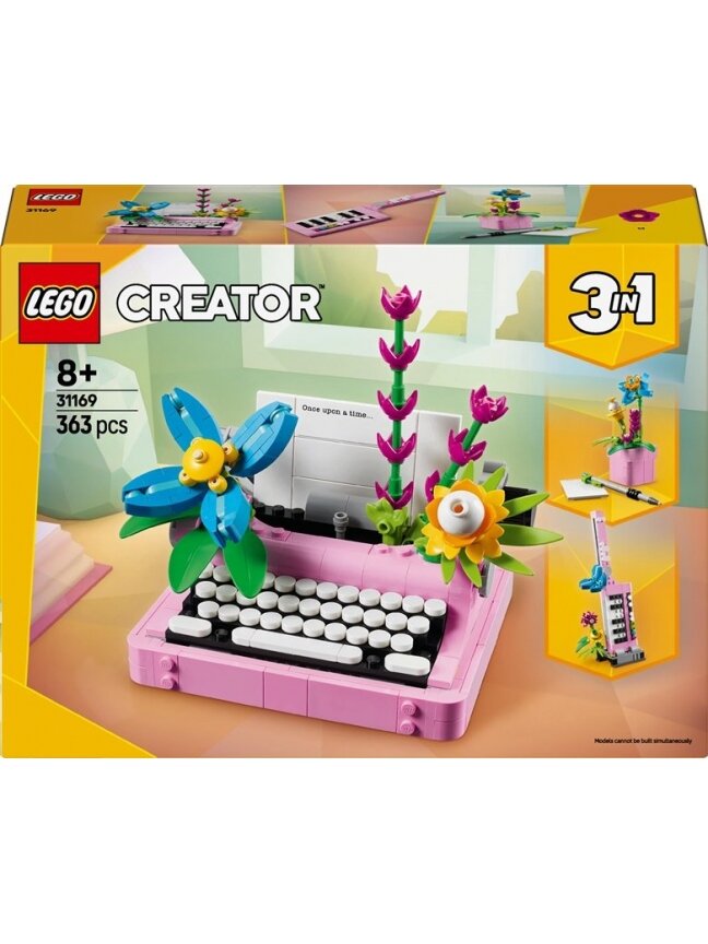 LEGO® Creator Typewriter with Flowers 31169, 363 vnt. LEGO® Creator Typewriter with Flowers 31169, 363 vnt.