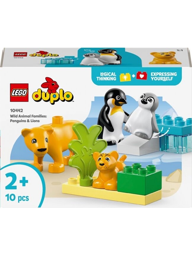 LEGO® Duplo Laukinių gyvūnų šeimos 10442, 10 vnt.