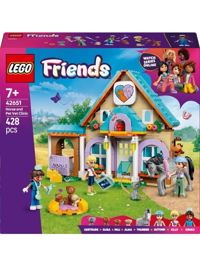 LEGO® Friends Horse and Pet Vet Clinic 42651, 428 vnt. LEGO® Friends Horse and Pet Vet Clinic 42651, 428 vnt.