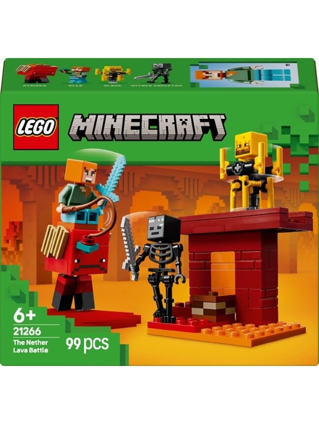 LEGO® Minecraft The Nether Lava Battle 21266, 99 vnt. LEGO® Minecraft The Nether Lava Battle 21266, 99 vnt.
