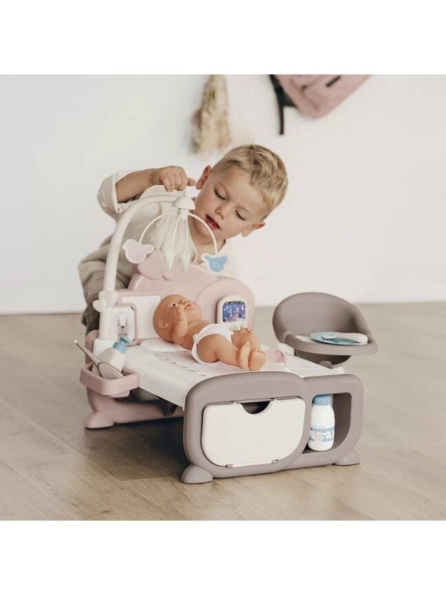 Lėlės Kūdikio Priežiūros Rinkinys SMOBY Baby Nurse su 19 priedų 2