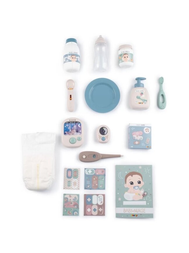 Lėlės Kūdikio Priežiūros Rinkinys SMOBY Baby Nurse su 19 priedų 4