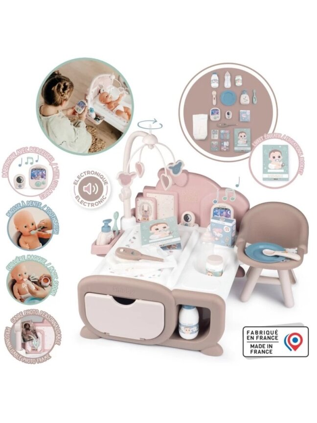 Lėlės Kūdikio Priežiūros Rinkinys SMOBY Baby Nurse su 19 priedų