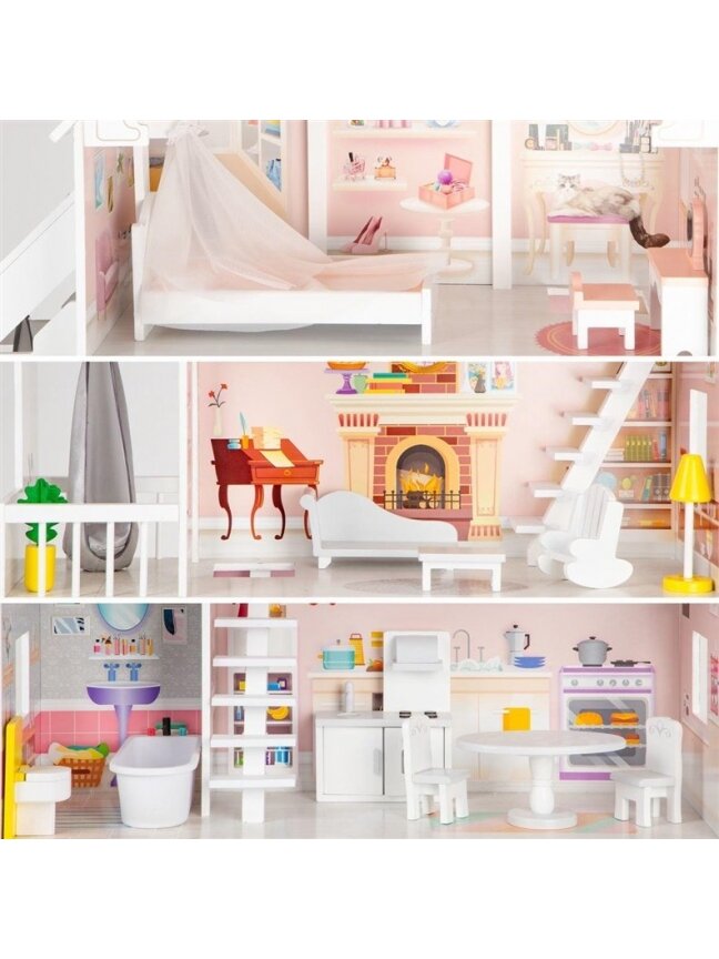 Lėlių namelis EcoToys XXL Residence White 2