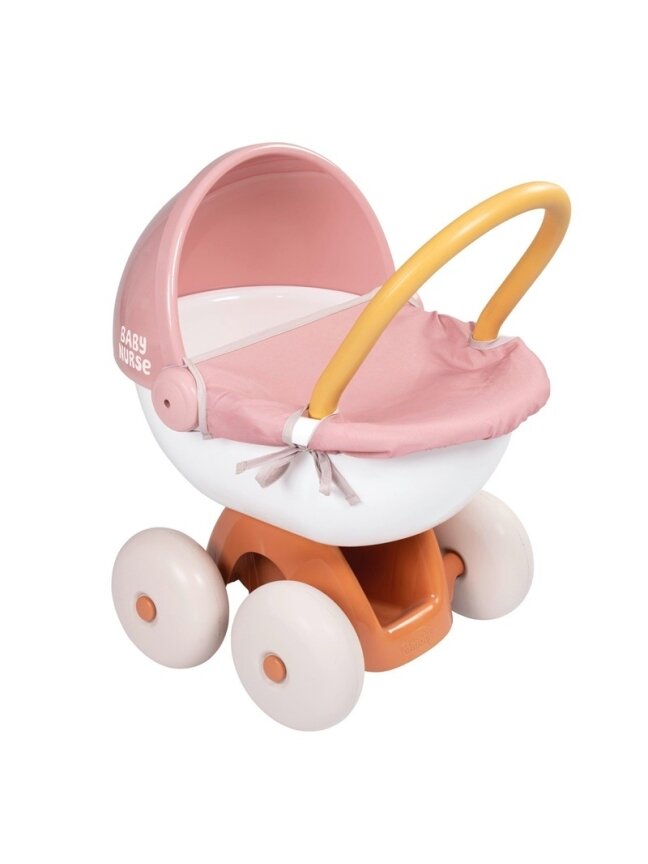 Lėlių vežimėlis Smoby Baby Nurse, balta/rožinė 1 Lėlių vežimėlis Smoby Baby Nurse, balta/rožinė 1
