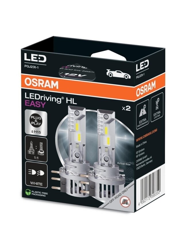 LEMP AUTO LED H15 12V 17/4W 6500K 2VNT 2 LEMP AUTO LED H15 12V 17/4W 6500K 2VNT 2