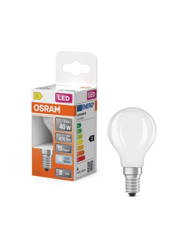 LEMP LED P45 3.4W E14 4000K 470LM MAT 2