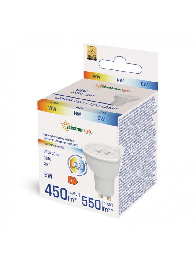 LEMPA LED GU10 6W 550LM CCT SPECTRUM 1 LEMPA LED GU10 6W 550LM CCT SPECTRUM 1