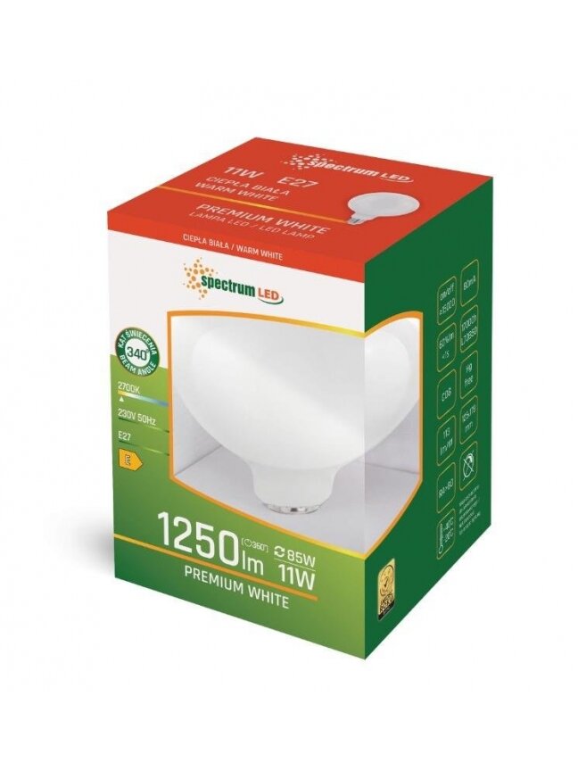 LEMPUTĖ LED E27 G125 11W 2700K 1250LM MT 1 LEMPUTĖ LED E27 G125 11W 2700K 1250LM MT 1