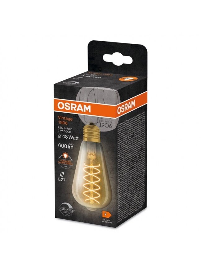 Lemputė Osram LED, ST64, 2200 °K, E27, 7 W, 600 lm 1