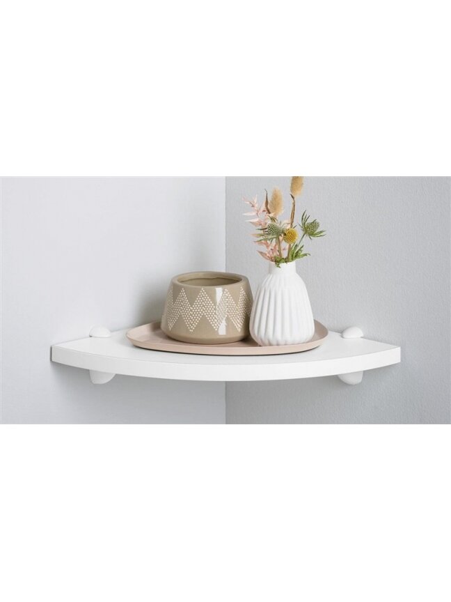 Lentyna DOLLE LITE CORNER, balta, 30×30×1,9 cm 1 Lentyna DOLLE LITE CORNER, balta, 30×30×1,9 cm 1