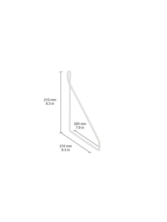 Lentynos laikiklis Dolle Fil, 210x210 mm, balta 1 Lentynos laikiklis Dolle Fil, 210x210 mm, balta 1