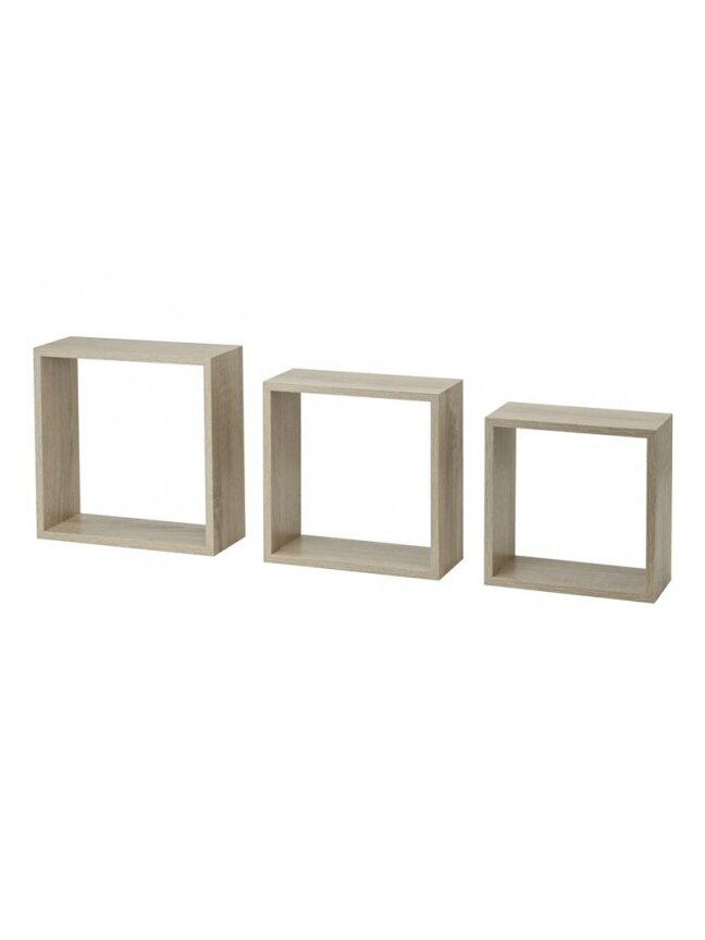 Lentynų komplektas Frame, ąžuolo, 30 x 30 x 11.7 cm, 3 vnt. Lentynų komplektas Frame, ąžuolo, 30 x 30 x 11.7 cm, 3 vnt.