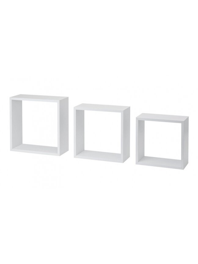 Lentynų komplektas Frame, balta, 30 x 30 x 11.7 cm, 3 vnt.