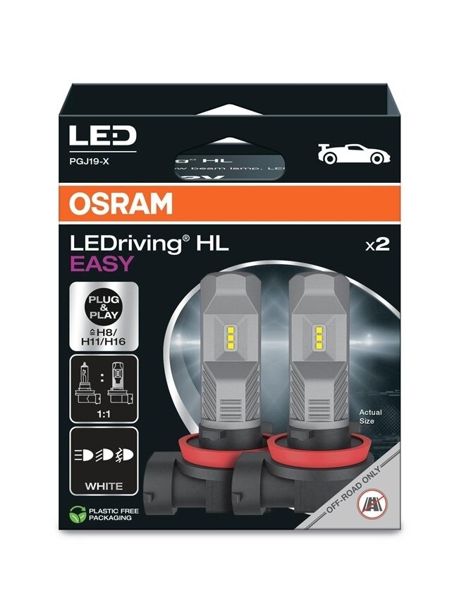 LEMP AUTO LED H8/H11/H16 12V8W6500K 2VNT 1